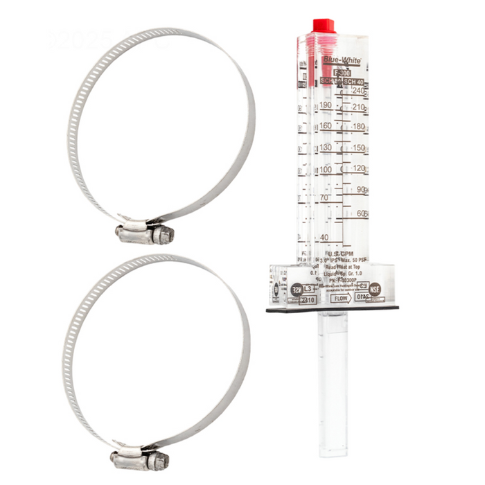 Blue White F-300 Series 3" PVC Flowmeter 45-240 GPH F-30300P