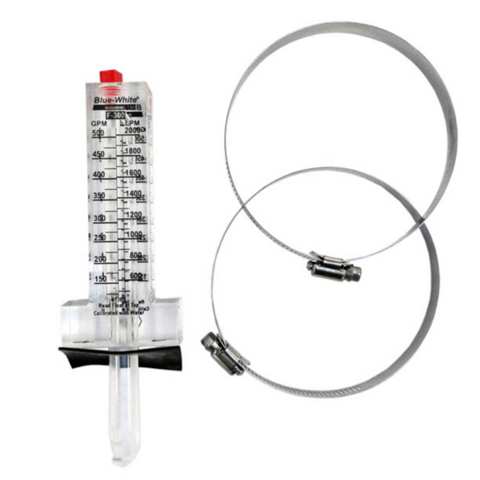 Blue White F-300 Series 4" PVC Flowmeter 75-420 GPH F-30400P