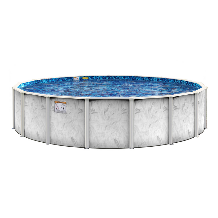 48"/52"/54"H River Breeze Round Steel Pool Kit with Skimmer & Liner - 5.5" Rails
