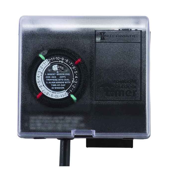 Intermatic P1131 Outdoor Mechanical Timer with Weatherproof Enclosure