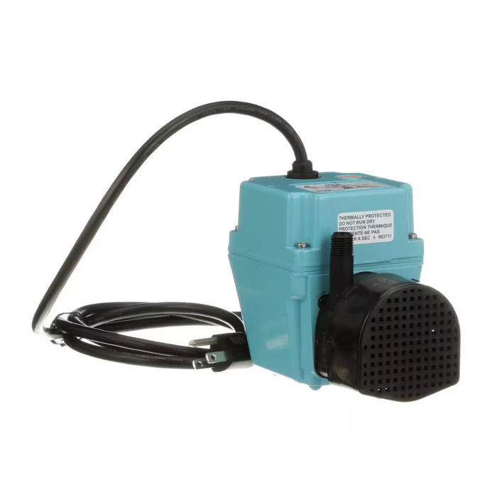Little Giant 502103 2E-N Small Submersible Oil-Filled Pump 6' Cord 115V