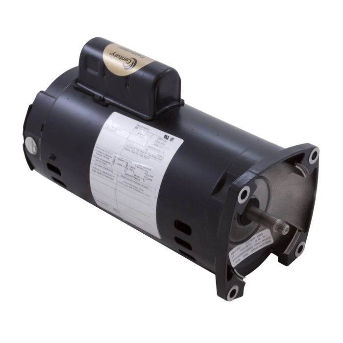 A black Pentair Pool AF-180/AFP-150 355222S WaterFall Motor, complete with a label and mounting brackets, is positioned diagonally against a white background.