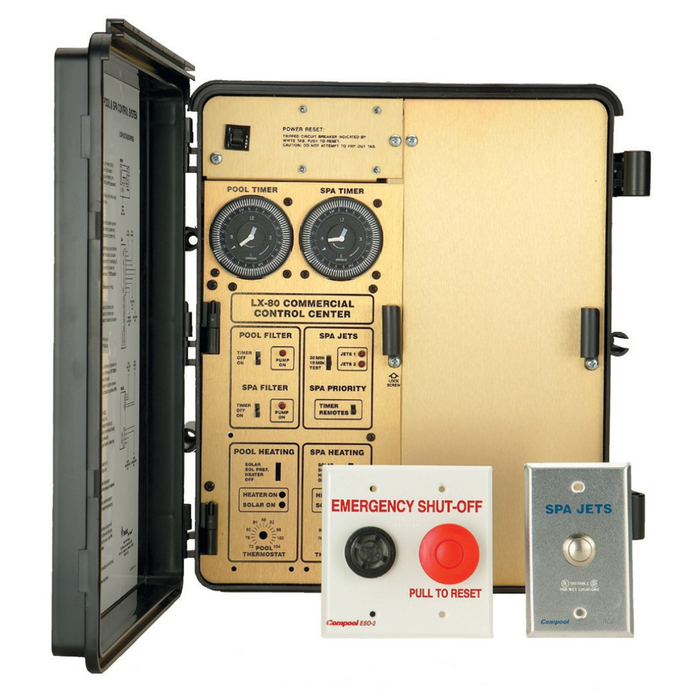 Pentair LX802 Commercial Pool/Spa Control System 115/230V (Pool Filter, Spa Filter, Jet1, Jet2)
