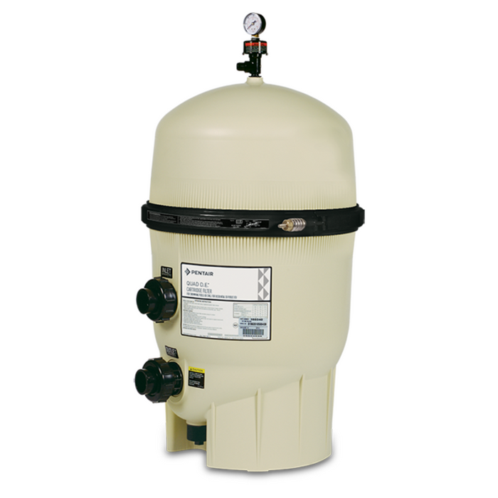 Pentair 80 Sq Ft Quad DE Cartridge Style Filter EC-188593, 40K Gallons
