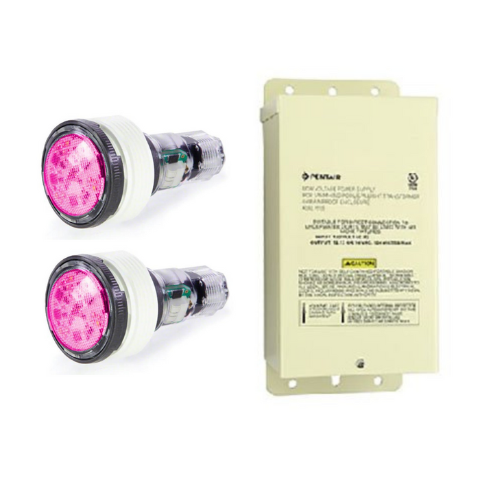 Pentair MicroBrite LED Lights Combo Kit, 2-Pack, Multi-Color, 100' Cable 602130