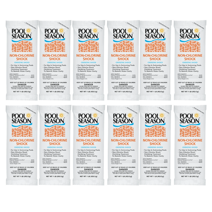 Pool Season Non-Chlorine Shock 1 lb Bag, Box of 12, HGH-50-2849