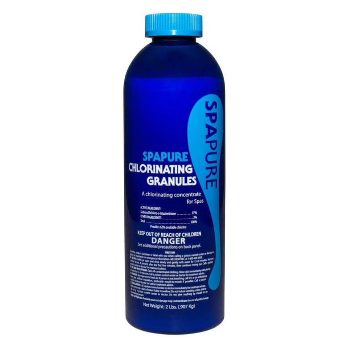 SpaPure Chlorinating Granules 2 lb – Spa Sanitizer (SPA2311CS20B2)