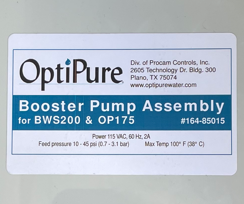Everpure 164-85015 BPA200 Booster Pump Assembly 4 GPM