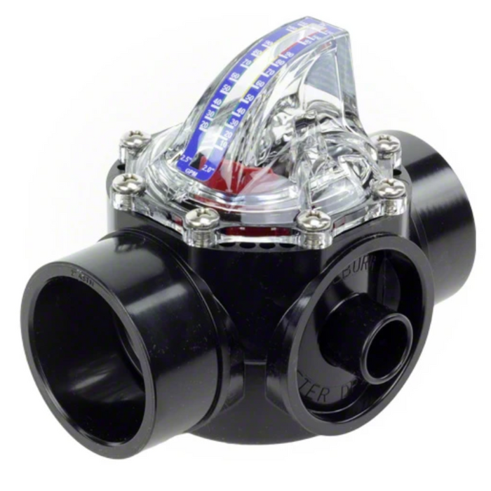 H2flow FV-C-S 2" - 2.5" FlowVis Flowmeter with Safety Flapper FVCS