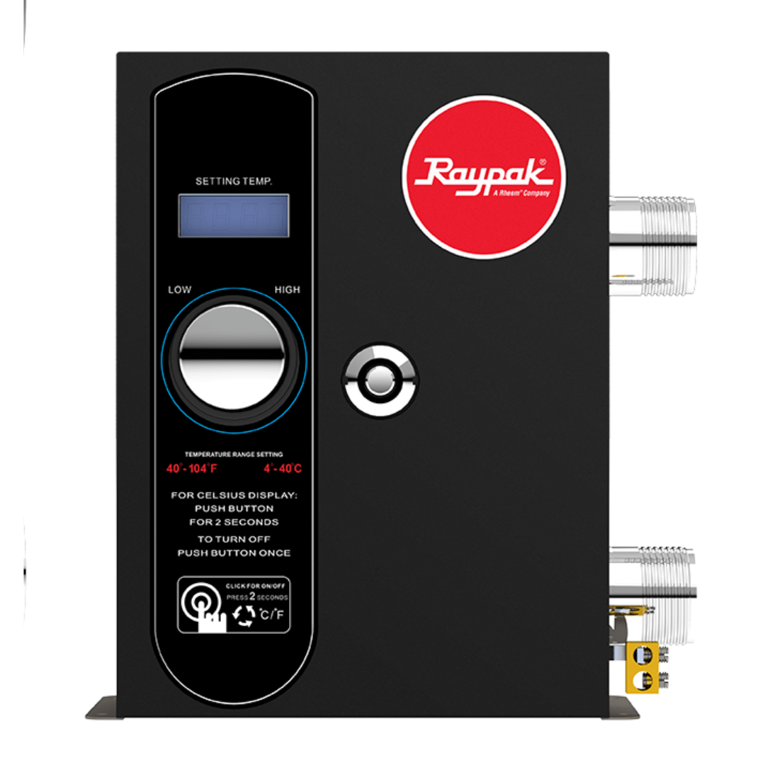 Raypak E3T Electric Heater 1 Ph 11kW 240V, 100-10000663 ELS-R-0011-1-TiB Questions & Answers