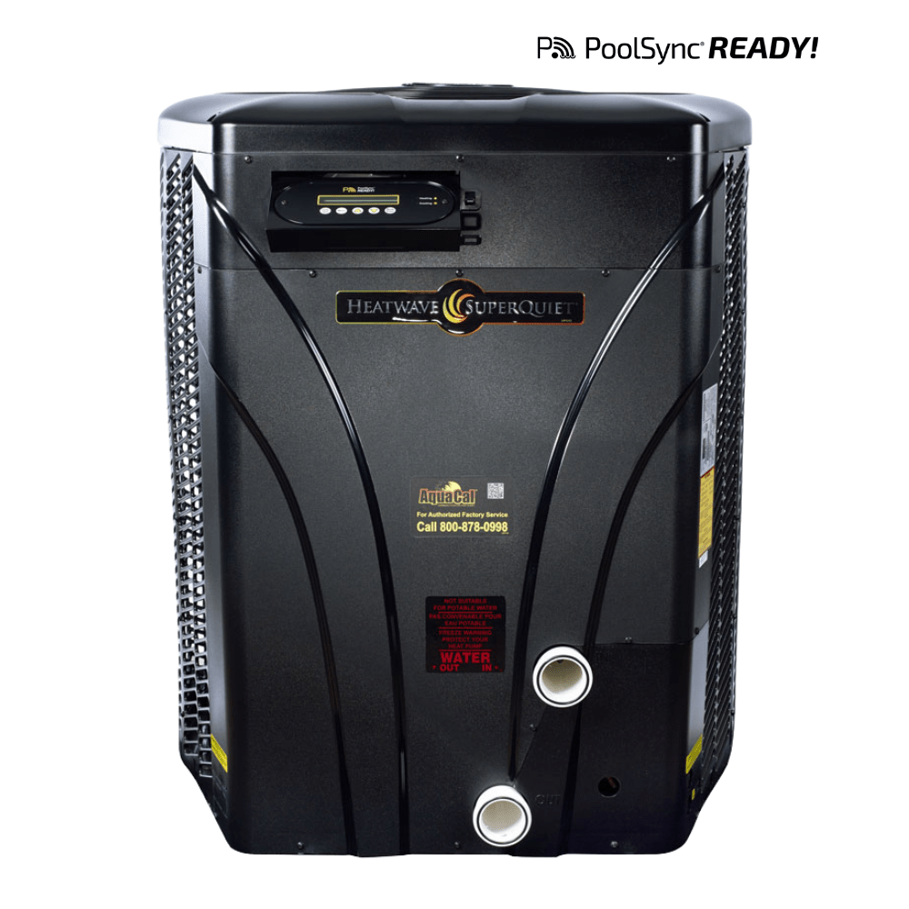 Where is the pressure sensor flow switch on the AquaCal pool heater?