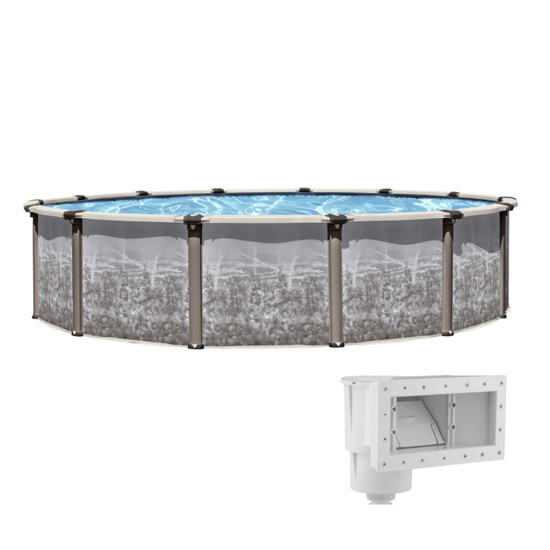 15' x 54" Round Regency Hybrid Resin/Steel Above Ground Pool with Skimmer – Saltwater – No Liner – Vita Pool Supply