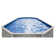 18' x 33' x 52" Oval Silver Interlude Resin Frame Pool with Skimmer – 8" Rails, No Liner – Vita Pool Supply