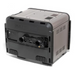 The Hayward 250K BTU H-Series Natural Gas Heater Cupro Nickel W3H250FDN, by Hayward, is a gray and black industrial machine with vents and pipes, designed for outdoor or industrial use, featuring energy-efficient technology.