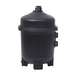 The Hayward 36 Sq Ft ProGrid Vertical Grid DE Pool Filter W3DE3620, expertly designed for pools up to 20,000 gallons, features a sleek black design with a rounded top and multiple side connections to efficiently utilize diatomaceous earth for maintaining crystal-clear water in your pool.