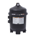 The Hayward 36 Sq Ft ProGrid Vertical Grid DE Pool Filter W3DE3620, suitable for pools up to 20,000 gallons, comes in sleek black and is equipped with a top-mounted pressure gauge and clear front labels. It uses diatomaceous earth to enhance filtration.