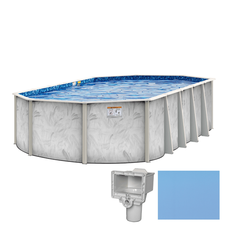 Doughboy River Breeze Coastal Oval Steel Pool Kit + Skimmer