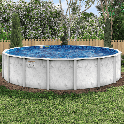 48"/52"/54"H River Breeze Round Steel Pool Kit with Skimmer & Liner - 5.5" Rails – Vita Pool Supply