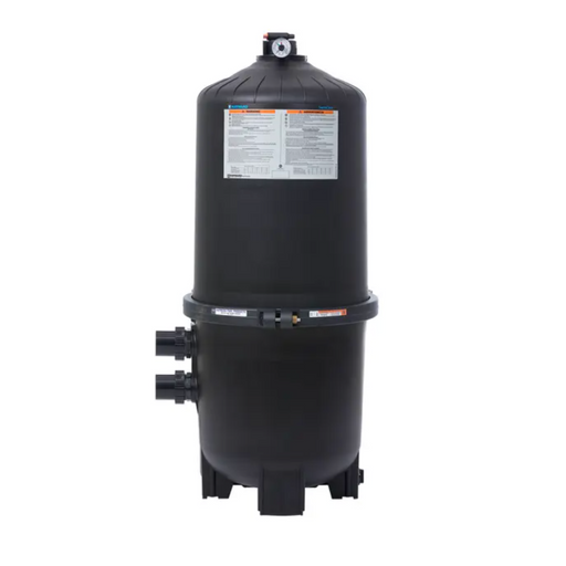The Hayward 525 Sq Ft SwimClear Multi 4 Cartridge Filter W3C5030, designed for pools up to 50K gallons, features dual side connections and stands upright for optimal performance.