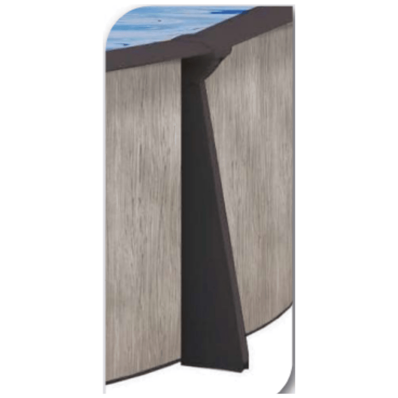 52"H Lagoon Luxe Round HYBRID Resin/Steel Pool Kit with Skimmer & Liner - 8" Rails – Vita Pool Supply