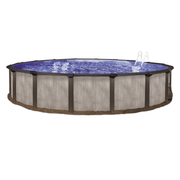52"H Lagoon Luxe Round HYBRID Resin/Steel Pool Kit with Skimmer & Liner - 8" Rails – Vita Pool Supply
