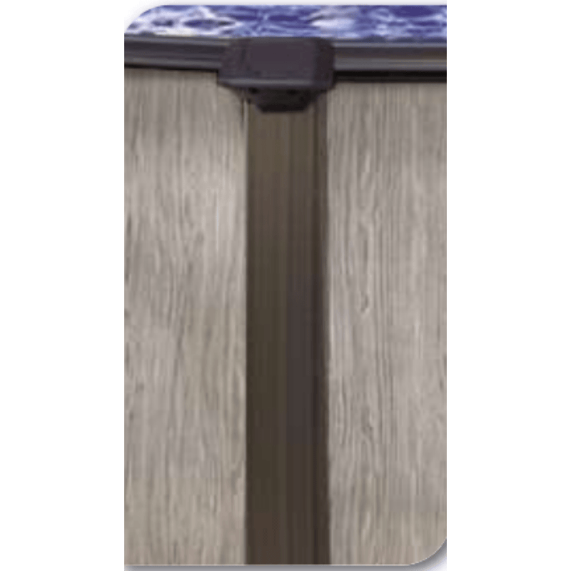 52"H Lagoon Luxe Round HYBRID Resin/Steel Pool Kit with Skimmer & Liner - 8" Rails – Vita Pool Supply