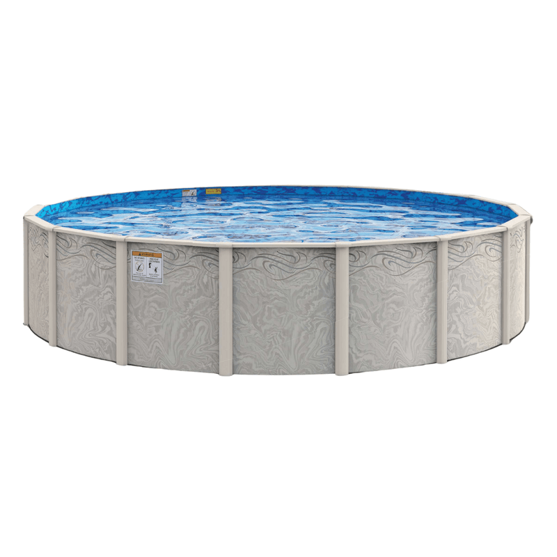52"H Marsh Majesty Round Resin Pool Kit with Skimmer & Liner - Salt Friendly - 8" Rails – Vita Pool Supply