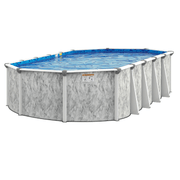 54"H Ocean Current Oval HYBRID Pool Kit with Skimmer & Liner - 7" Rails – Vita Pool Supply