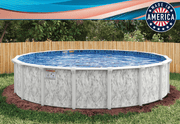 54"H Ocean Current Round HYBRID Resin/Steel Pool Kit with Skimmer & Liner - 7" Rails – Vita Pool Supply