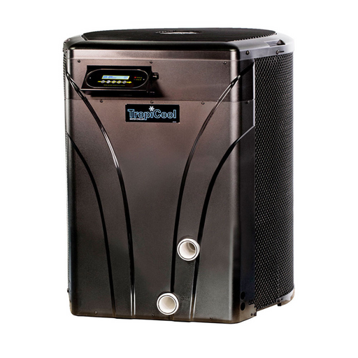 The AquaCal TropiCool Pool Water Chiller Cold Plunge (2K-4K gallons), from the renowned brand AquaCal, features a titanium heat exchanger and digital control panel, offering a compact, sleek design perfect for precise swimming pool temperature control.