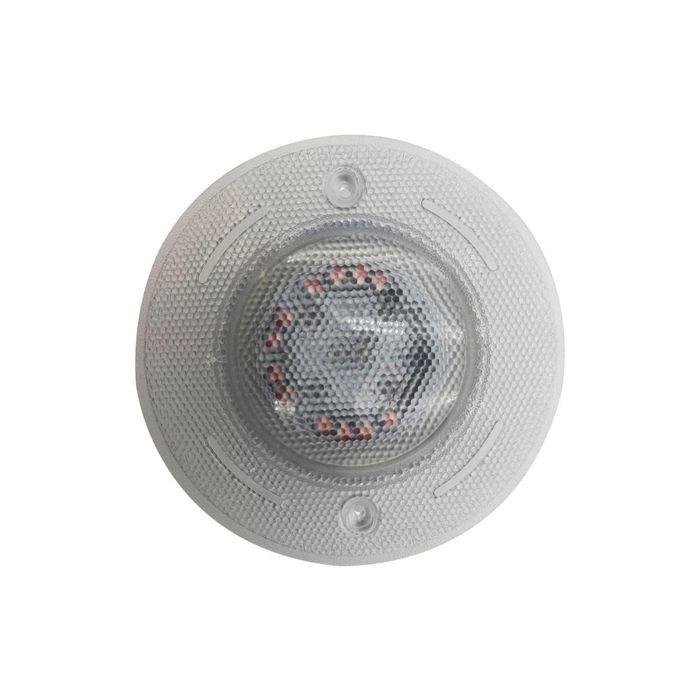 A blue Spectrum 360 Blue LED Pool Light Bulb 200040-BL by Blue Square, featuring a textured surface and visible internal components, designed to be energy-efficient.