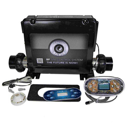Explore the Balboa 50-BP7-600-40K BP7 Control Box Bundle with TP600 Topside Control from the Balboa Water Group, featuring advanced technology such as a stainless steel heater and Wi-Fi capabilities. Experience effortless integration and management with various components and control panels conveniently presented for your use.