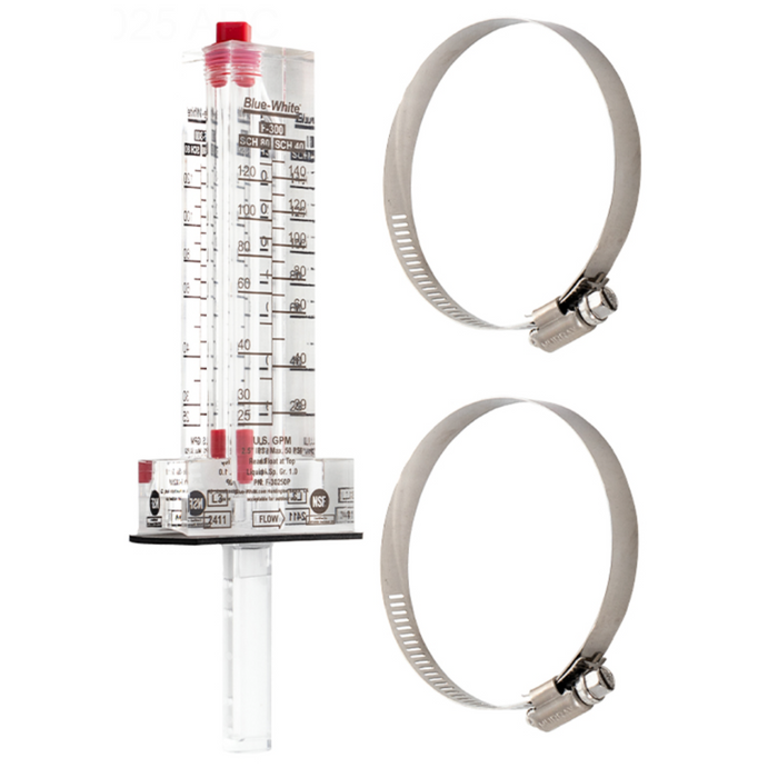 Blue White F-300 Series 2.5" PVC Flowmeter 29-150 GPH F-30250P
