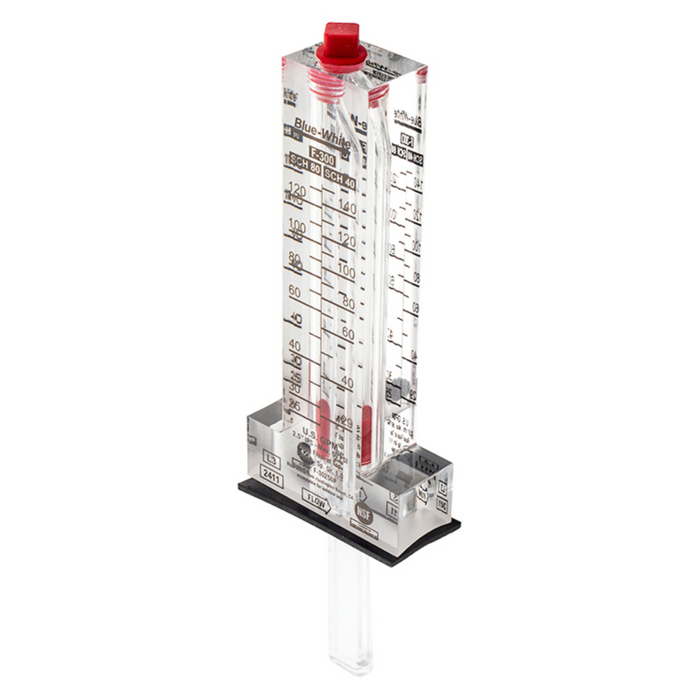 Blue White F-300 Series 2.5" PVC Flowmeter 29-150 GPH F-30250P