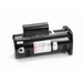 A sleek black Century 2.0HP Pump Motor with a two-speed functionality and copper windings glistens on a white background, showcasing an energy-efficient design accentuated by its label.