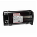 A black Century 3.0HP pump motor, model Q3302V1, includes a warning label and technical specifications on the side and features a durable Y56Y Frame.