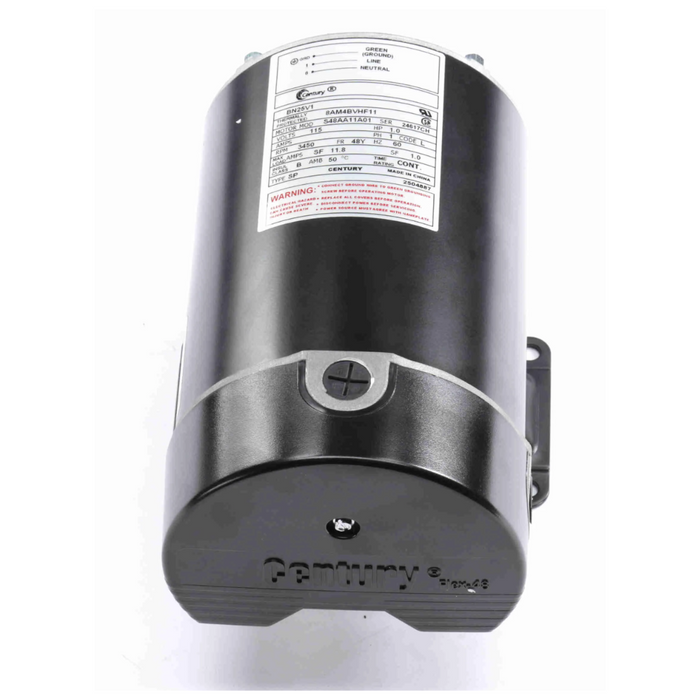 Century BN25V1 Pump Motor, 1.0 HP, 1 Ph, 60 Hz, 115V, 48Y Frame