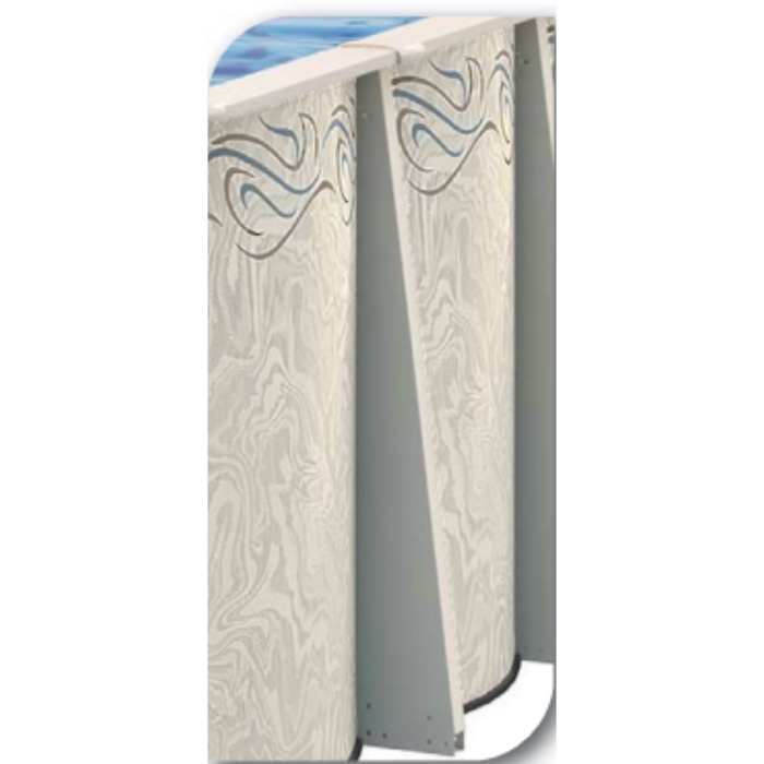 Delta Dream Round Aluminum Pool Kit with Skimmer & Blue Liner - Salt Friendly -  52"/54" Wall
