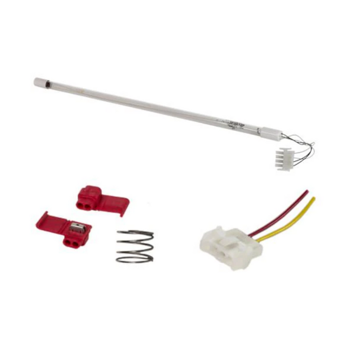 Del Ozone UV Lamp 9-1266-01 CMP by CMP Pool Products, featuring a heater element kit complete with connectors, spring, and wires on a white background, perfect for use in Del Ozone Systems or integration with UV Lamp setups.