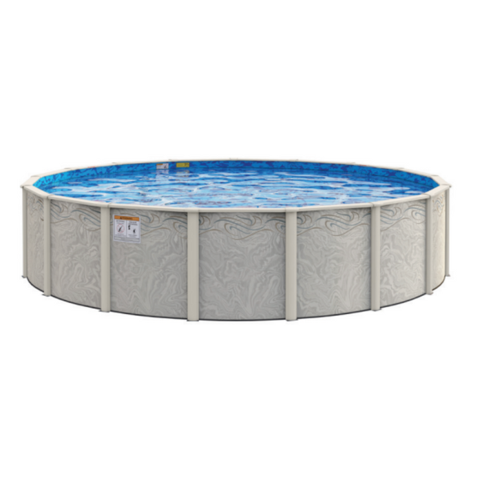 52"/54" Delta Dream Round Aluminum Pool Kit with Skimmer & Liner - Salt Friendly - 8" Rails