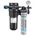 The Everpure EV9324-61 Insurice PF-4SI Ice Filtration System with a black prefilter, gauge, and an Everpure 4SI sediment block filter provides effective dirt reduction and scale protection, making it ideal as an ice machine filter.