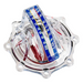 The H2flow FVJ-R-15 1.5" Jandy Valve FlowVis Flowmeter Retrofit Kit FVJR15 by H2flow Controls is a transparent plastic device with blue and red markings, featuring measurements labeled "GPM" and "SCH 40 PIPE." Ideal for pool and spa applications, certain models are even NSF 50 certified.