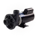 Gecko Alliance's Gecko Aqua Flo Flowmaster FMHP 1.0 HP Spa Pump 2 Speed 48Y 115V Side Discharge (02110000-1010) features a black cylindrical body, mounting bracket, inlet/outlet connections, and a high-performance impeller designed for multi-jetted tubs.