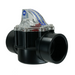 The H2flow FV-15 1.5" FlowVis Flowmeter Check Valve, produced by H2flow Controls, features a black plastic pipe fitting with a clear plastic cap and a blue label marked "NSE" on the top, making it an ideal choice for pool and spa applications.