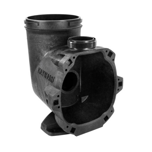 A black plastic TriStar pump strainer housing branded Hayward, designed for inground pools. The Hayward 20-SPX3200A pump features an open front panel and a threaded top, compatible with the EcoStar SP3400VSP model.