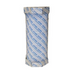 A cylindrical mattress compressed and packaged in blue and white wrapping, akin to the compact design of a Hayward CCX1500RE Filter Cartridge, 150 Sq Ft, CC1500 Xstream by Hayward.