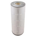 An 87 sq ft Hayward CX591XREPAK4 Filter Cartridge, designed for the C7030 SwimClear and available in a 4-pack, features a tall cylindrical shape with horizontal pleats and a circular opening at the top to ensure optimized hydraulic efficiency and effective debris removal.