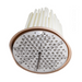 A close-up view of the Hayward EC65 Flex-Tube Nest ECX1251 highlights its cylindrical, multi-filter element with a beige rim and white Flex-Tube Nest filter tubes arranged in a circular pattern.