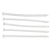 Five Hayward ECX1031PAK5 13-3/8" long Flex Tubes for D.E. Filters, which have a design reminiscent of white cylindrical water heater anode rods, are lined up horizontally on a white background.