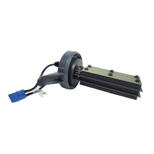 Side view of the Hayward HCXSCELL6 Replacement Cell and Cover, featuring a black handle and a blue connector cable, ideal as a replacement part for Hayward Systems.